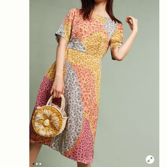 Anthropologie Dresses & Skirts - NEW Anthropologie Varun Bahl Catria Floral Dress SM Lined Pockets Made in India